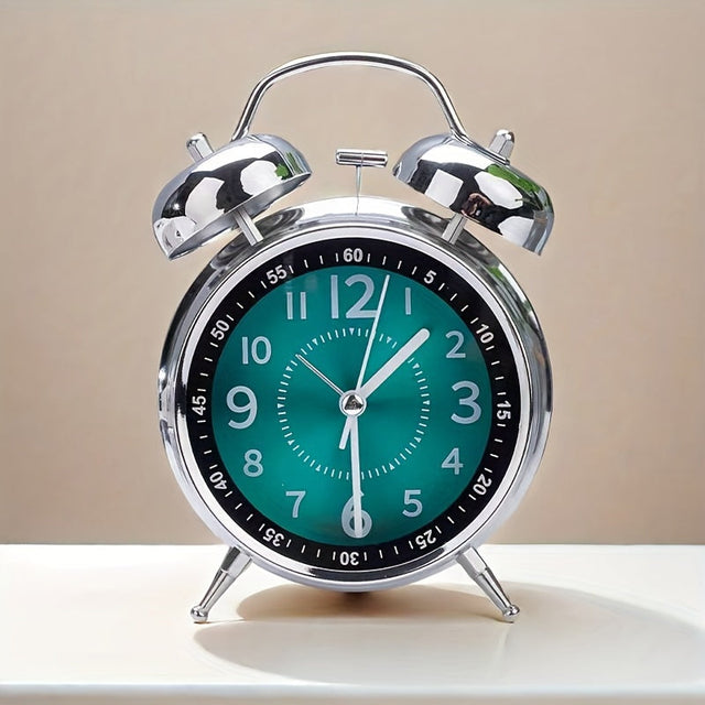 Classic Metal Bell-Top Alarm Clock for Timely Wake-Ups