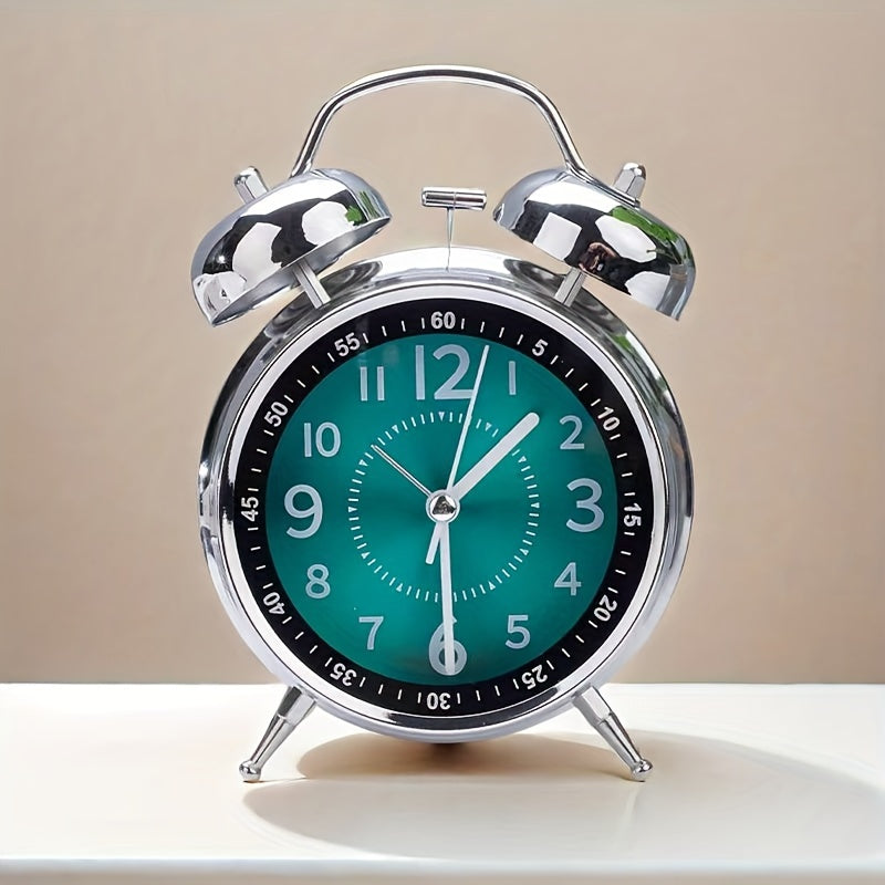 Classic Metal Bell-Top Alarm Clock for Timely Wake-Ups