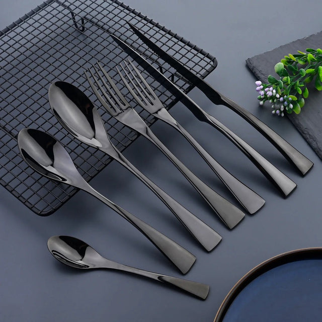Jet Black Cutlery Set-6