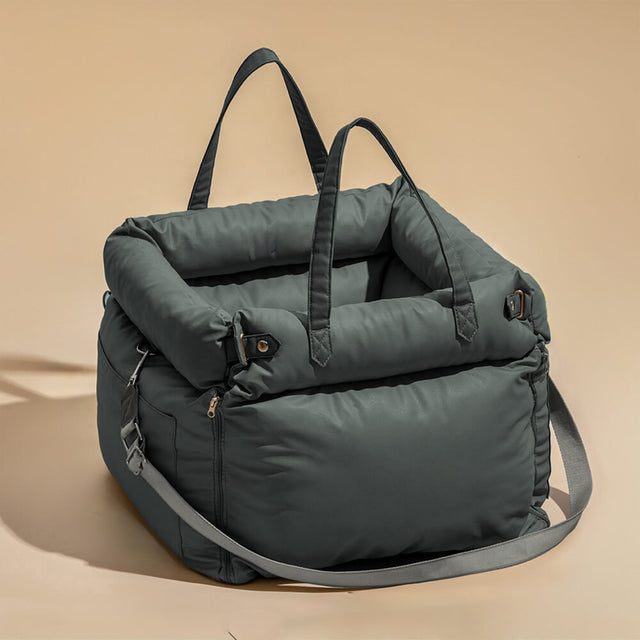 Faux Leather Dog Booster Bed – Stylish, Secure, and Comfortable