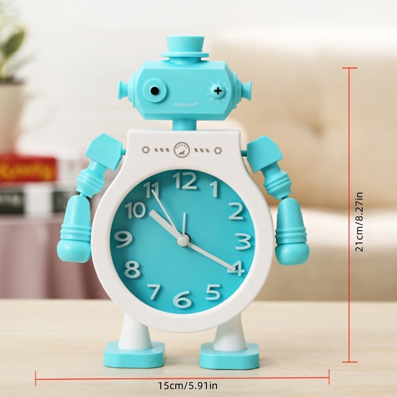 Fun Cartoon Robot Alarm Clock with Sleep Timer for Kids