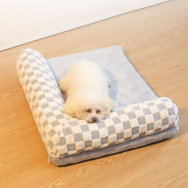 Soft Plush Dog Bed Cozy Supportive Easy to Clean