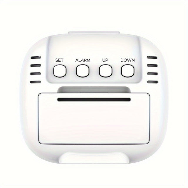 Compact Digital Alarm Clock with Temperature Display