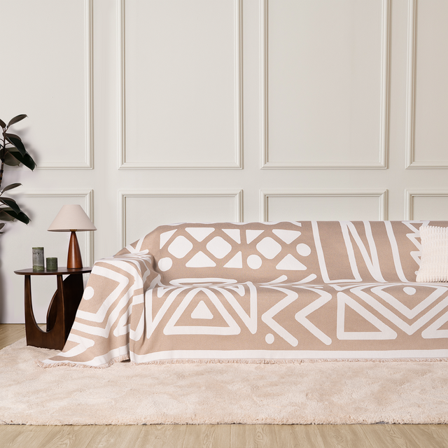 Geometric Boho Style Sofa Cover - Modern, Stylish & Durable Sofa Protection