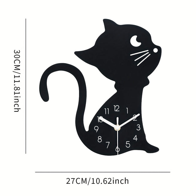 PurrfectTime Cat Wall Clock - Stylish Modern Home Decor