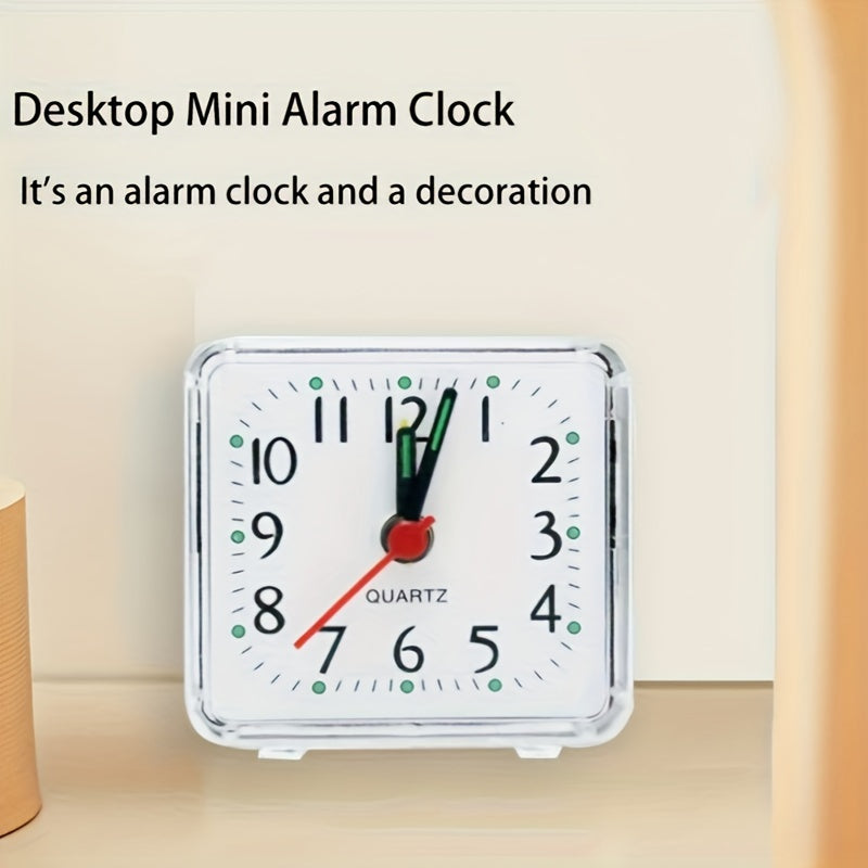 Simple White Square Alarm Clock