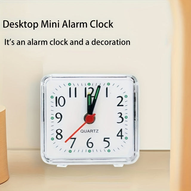 Simple White Square Alarm Clock