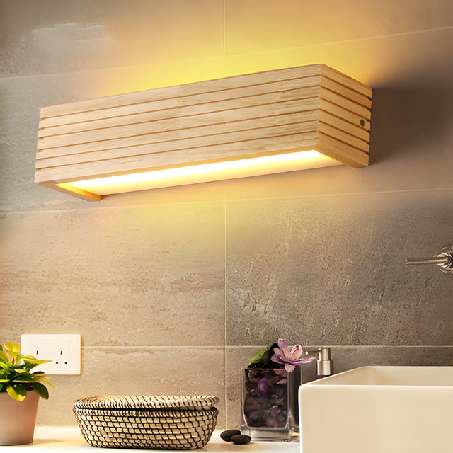 Modern Solid Wooden LED Wall Lamp for Nordic Decor