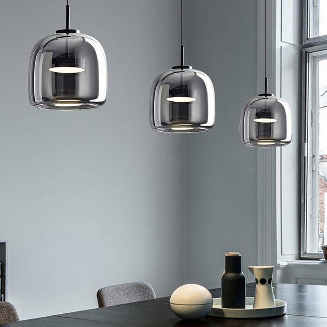 Retro Amber Glass Pendant Lights – Elegant, Warm, and Energy-Efficient