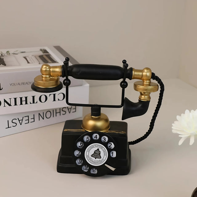 Vintage Telephone Ornament Retro Wall Hanging Decor