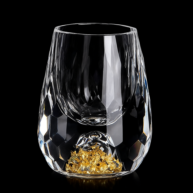 Auréa Crystal Glass – Handcrafted Luxury with Gold Accents