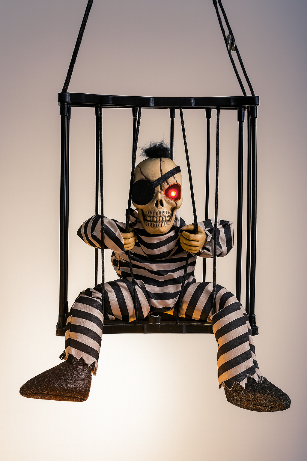Screaming Animated Halloween Prisoner in Cage