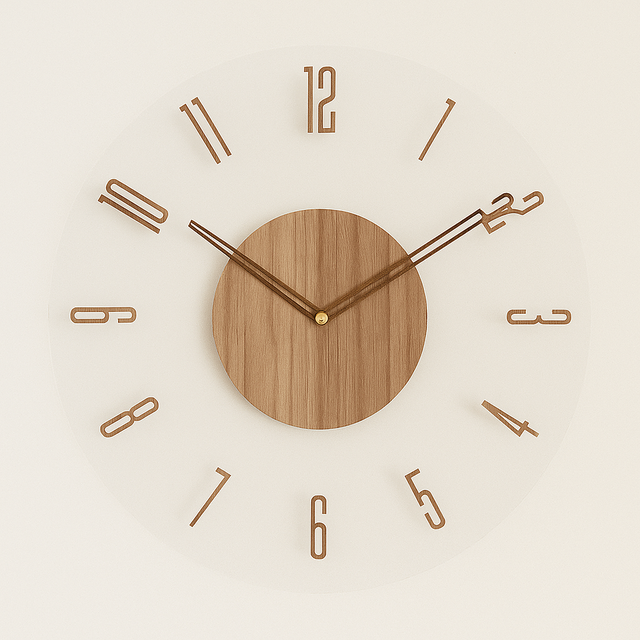 Nordic Wooden Wall Clock – Timeless Minimalism