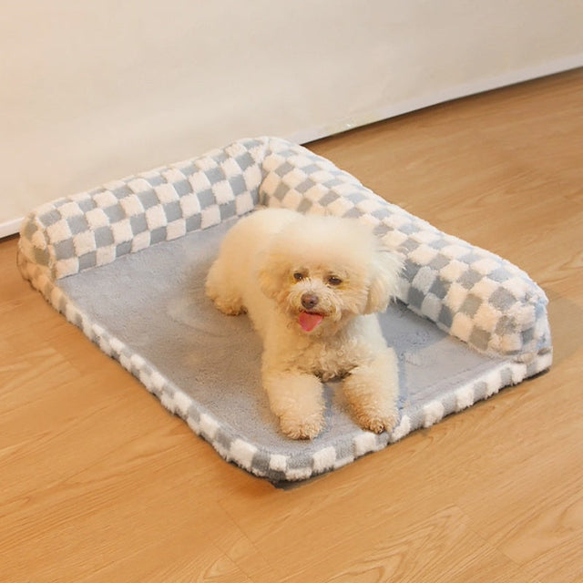 Soft Plush Dog Bed Cozy Supportive Easy to Clean