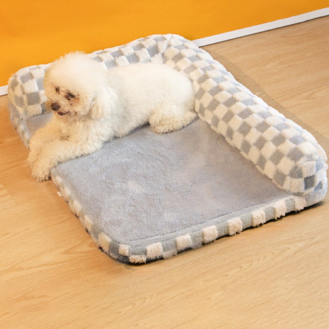Soft Plush Dog Bed Cozy Supportive Easy to Clean