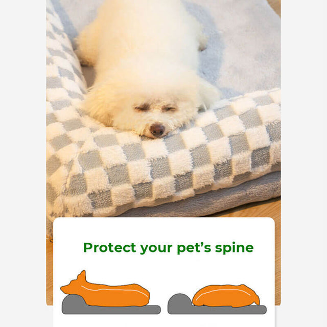 Soft Plush Dog Bed Cozy Supportive Easy to Clean
