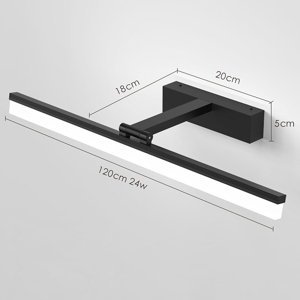 Contemporary Black Simple LED Mirror Bathroom Wall Lighting 5