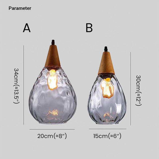 Vintage Teardrop Glass Ceiling Light for Stylish Kitchens