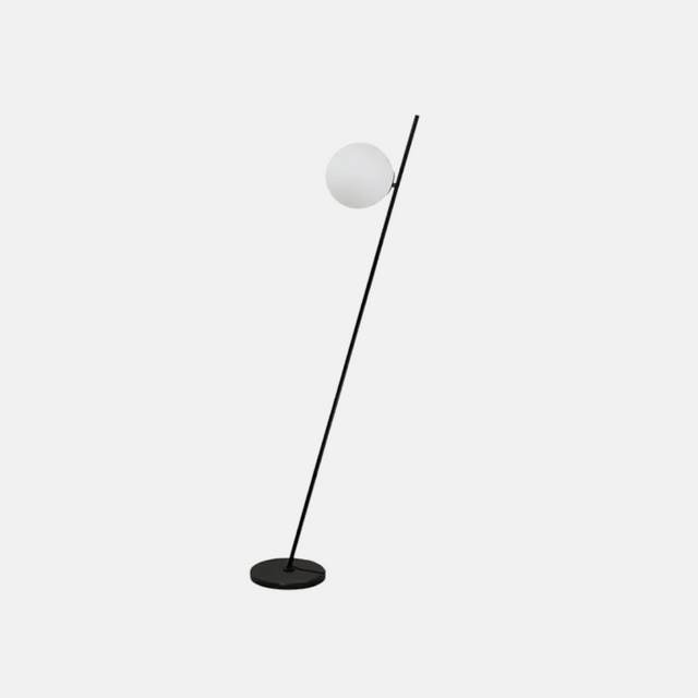 Nordic Black Floor Lamp Metal Glass Living Room-5