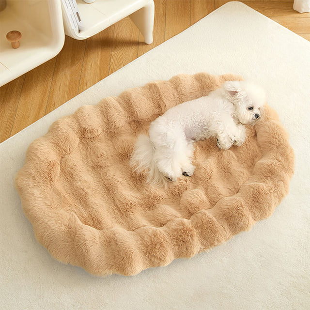 Ultra Soft Faux Rabbit Fur Pet Mat Luxurious Comfort Support