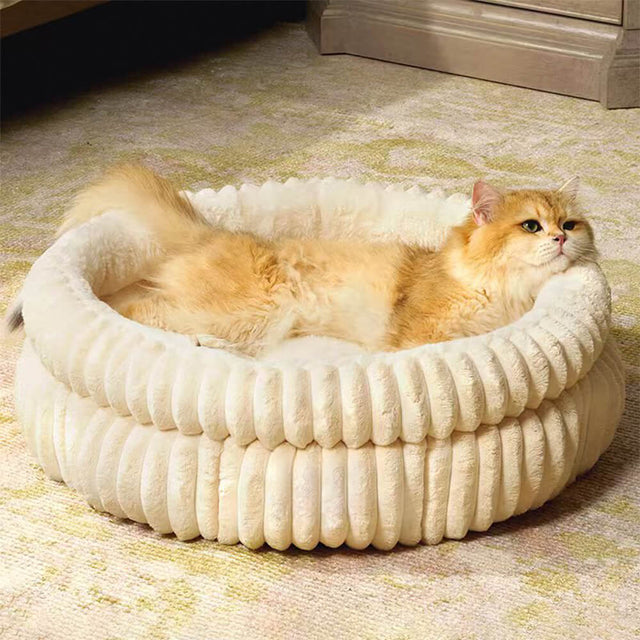 Ultra-Plush Milk Velvet Faux Fur Pet Bed Cozy Comfort