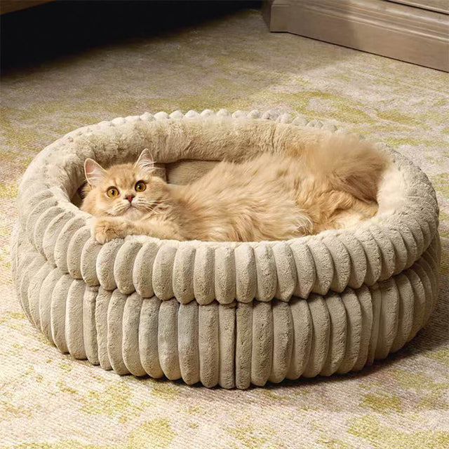 Ultra-Plush Milk Velvet Faux Fur Pet Bed Cozy Comfort