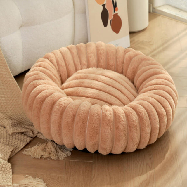Ultra-Soft Donut Pet Bed Cozy Supportive Plush Design