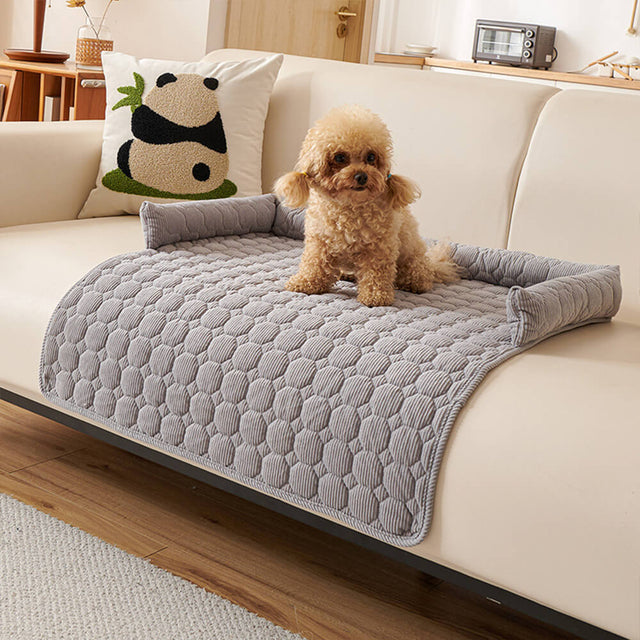Ultra-Soft Pearl Fleece Dog Mat Quilted Washable Non-Slip