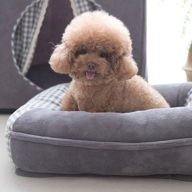 Ultra-Soft Coral Fleece Pet Bed Waterproof Breathable Supportive