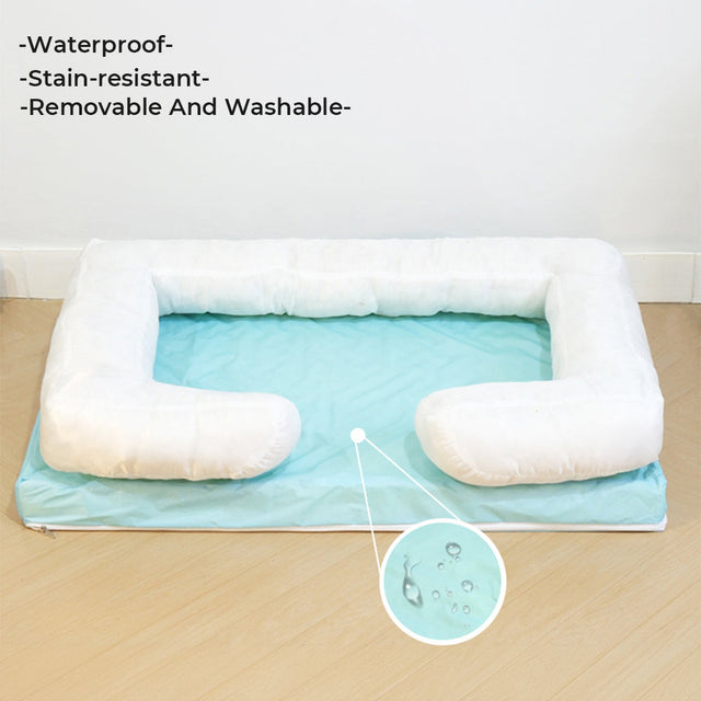 Plush Dog Bed Soft Supportive Easy to Clean Waterproof