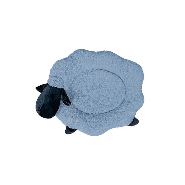 Sheep-Shaped Plush Pet Bed Cozy Playful Ultra-Soft Cotton Velvet
