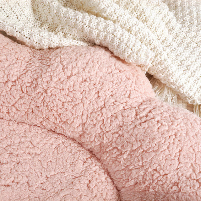 Sheep-Shaped Plush Pet Bed Cozy Playful Ultra-Soft Cotton Velvet