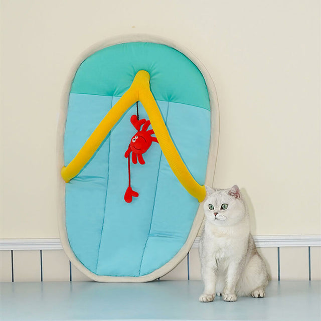 Summer-Themed Pet Bed Playful Comfortable Sandal Design