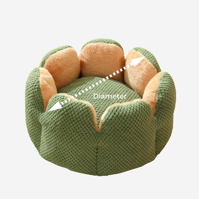 Cactus Shape Comfy Pet Bed Soft Coral Velvet Design