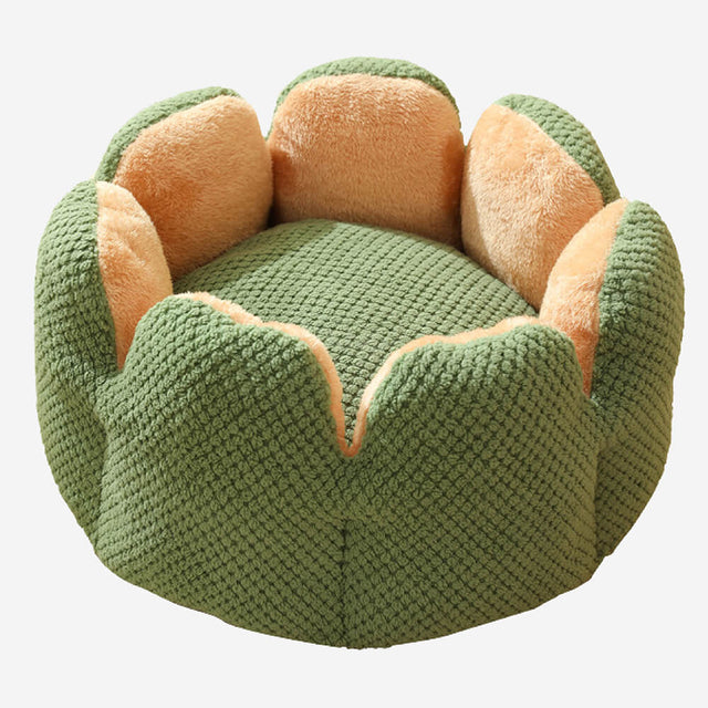 Cactus Shape Comfy Pet Bed Soft Coral Velvet Design