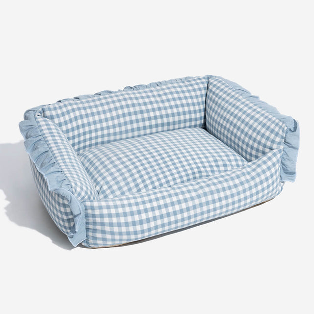 Soft Cotton Plaid Pet Bed Cozy Breathable Easy to Clean