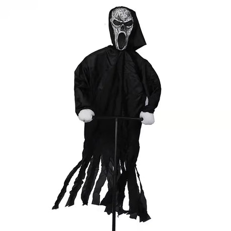 Garden Ghostface Scarecrow Halloween Decoration – Scary Outdoor Hanging Decor for Yard and Patio, 70 x 40 cm Iron Design 5