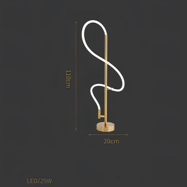 Oliver - Modern LED Swirl Floor Lamp with Energy-Efficient Design