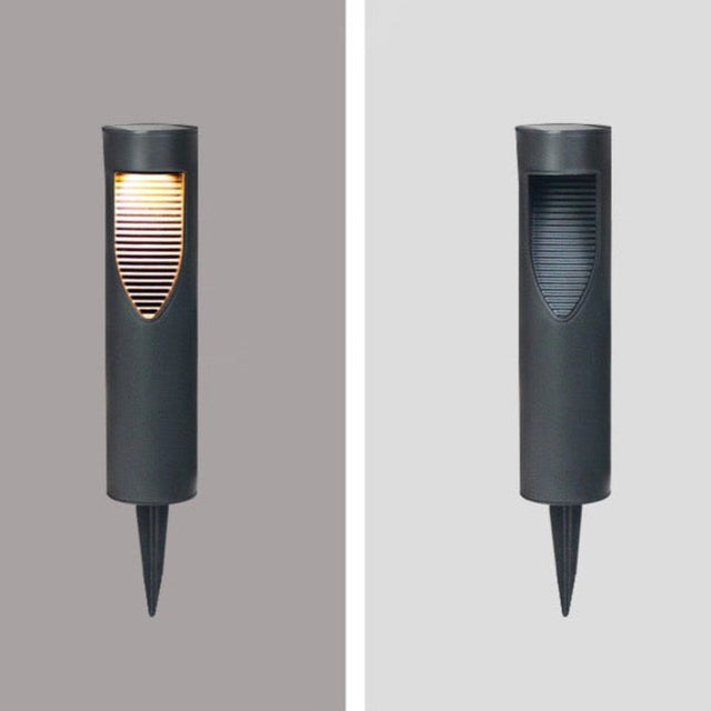 Hachiro - Solar Walkway Garden Light with LED Black Finish