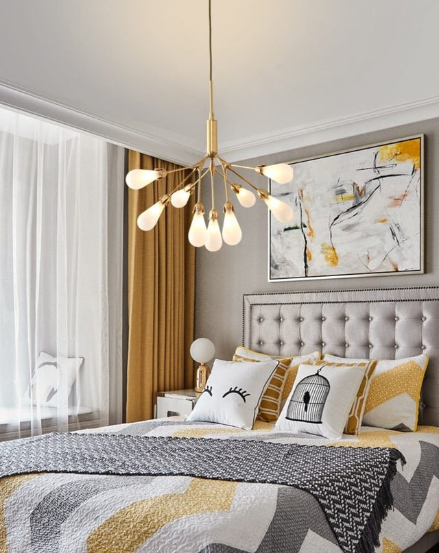 Inflorescence Ceiling Lamp - Nordic Luxury Copper LED Chandelier | Modern Lighting for Kitchens, Dining Rooms & Hallways