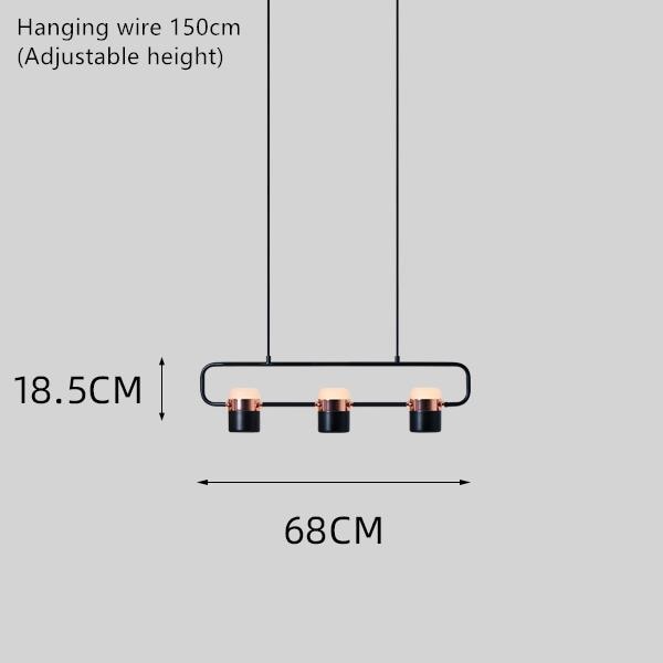 La Scène Chandelier - Nordic Multi-Head LED Pendant Light | Adjustable Suspension, Ideal for Coffee Shops & Dining Rooms