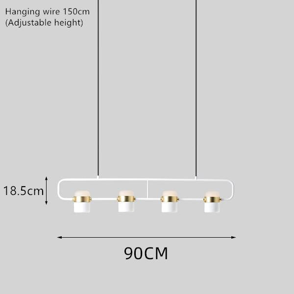 La Scène Chandelier - Nordic Multi-Head LED Pendant Light | Adjustable Suspension, Ideal for Coffee Shops & Dining Rooms