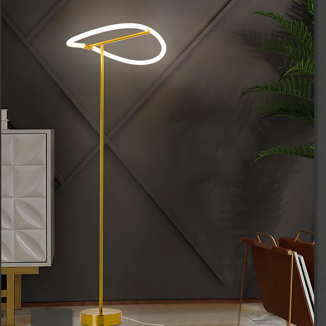 Oliver - Modern LED Swirl Floor Lamp with Energy-Efficient Design