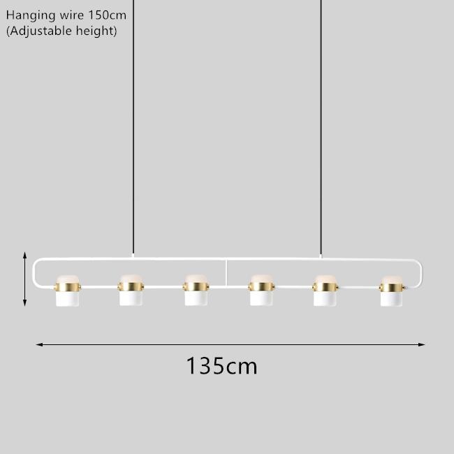 La Scène Chandelier - Nordic Multi-Head LED Pendant Light | Adjustable Suspension, Ideal for Coffee Shops & Dining Rooms