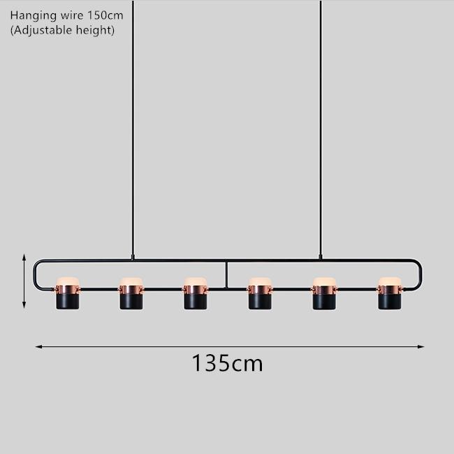 La Scène Chandelier - Nordic Multi-Head LED Pendant Light | Adjustable Suspension, Ideal for Coffee Shops & Dining Rooms