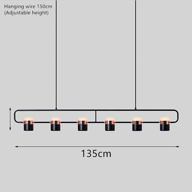 La Scène Chandelier - Nordic Multi-Head LED Pendant Light | Adjustable Suspension, Ideal for Coffee Shops & Dining Rooms