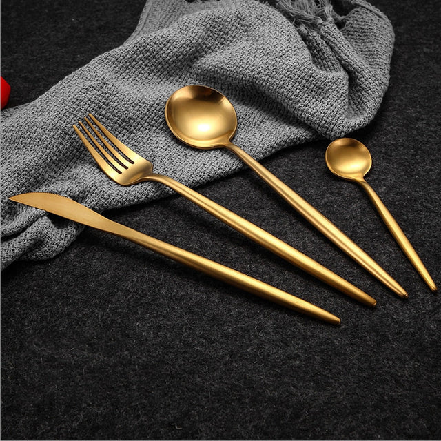 Arya Gold Cutlery Set-1