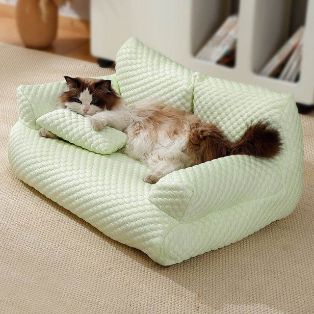 Ice Silk Cooling Pet Bed Breathable Supportive Stylish