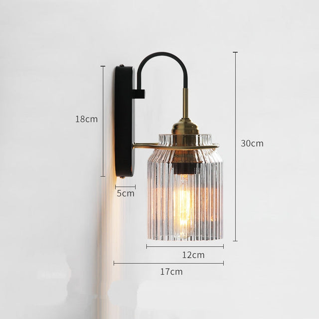 Industrial Glass Shade Funnel Wall Lamps 6