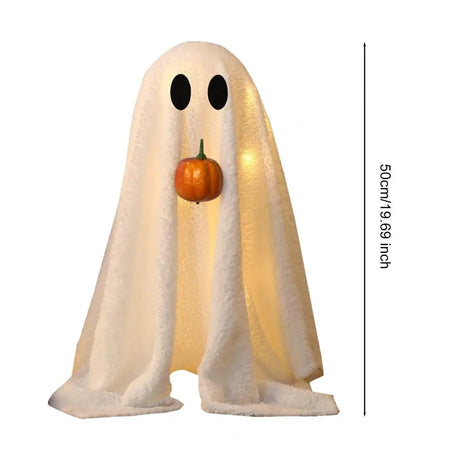 Light-Up Halloween Ghost Decoration with Pumpkin – Scary Velvet Outdoor Halloween Decoration for Home and Party Decor 5